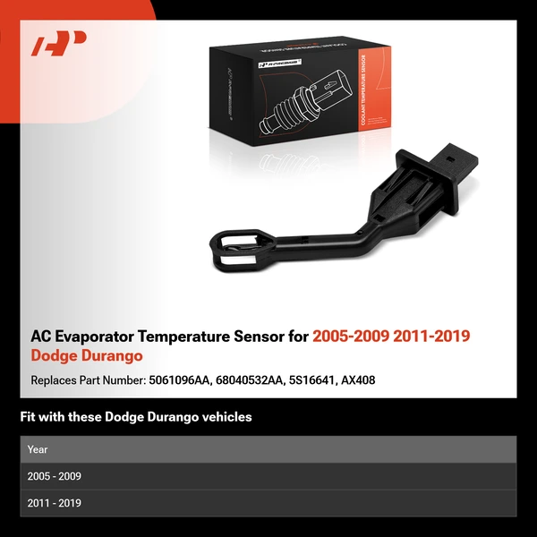 AC Evaporator Temperature Sensor for 2005-2009 2011-2019 Dodge Durango