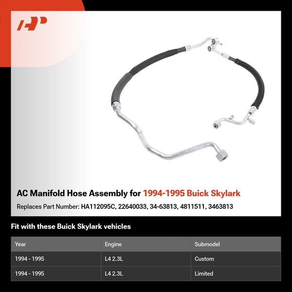 AC Manifold Hose Assembly for 1994-1995 Buick Skylark