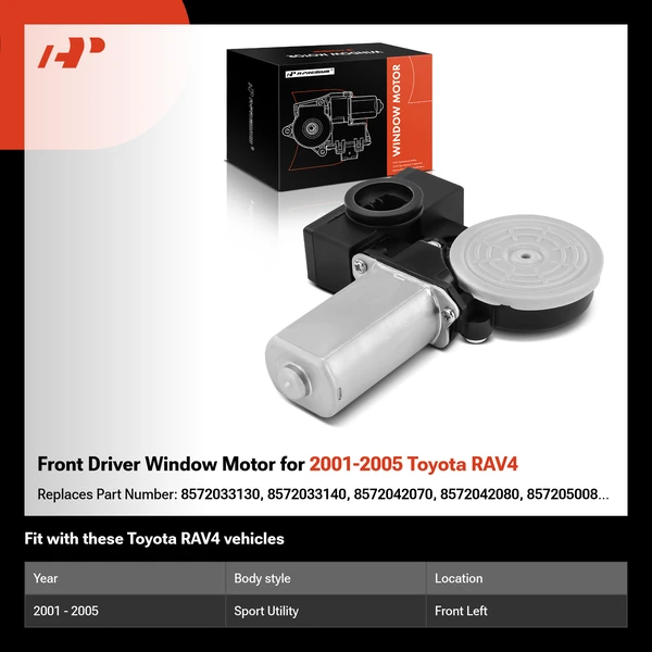 Front Driver Window Motor for 2001-2005 Toyota RAV4