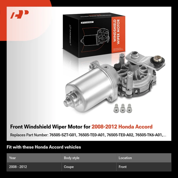 Front Windshield Wiper Motor for 2008-2012 Honda Accord