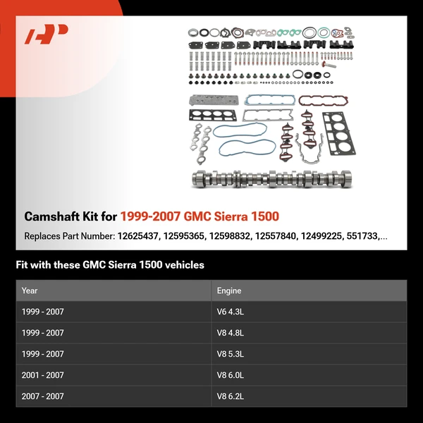 Camshaft Kit for 1999-2007 GMC Sierra 1500