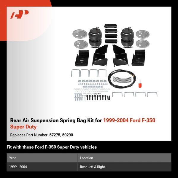 Rear Air Suspension Spring Bag Kit for 1999-2004 Ford F-350 Super Duty