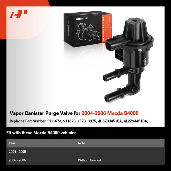 Vapor Canister Purge Valve for 2004-2006 Mazda B4000