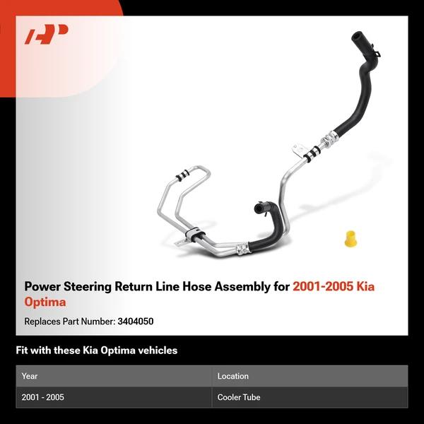 Power Steering Return Line Hose Assembly for 2001-2005 Kia Optima