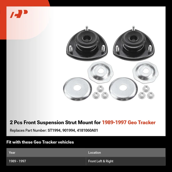 2 Pcs Front Suspension Strut Mount for 1989-1997 Geo Tracker