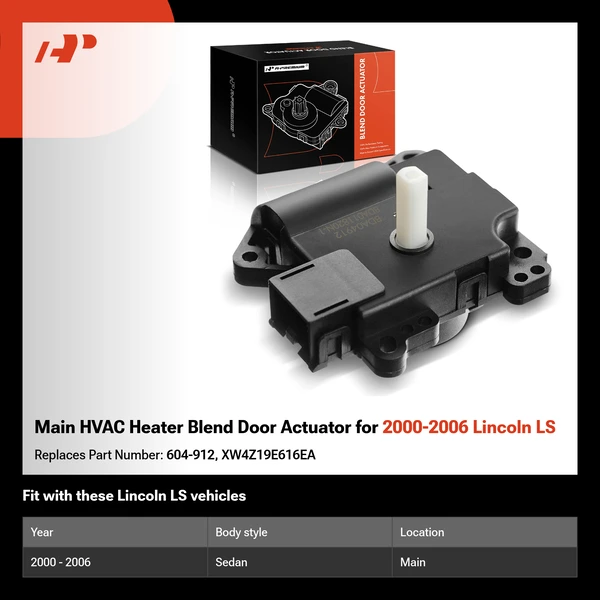 Main HVAC Heater Blend Door Actuator for 2000-2006 Lincoln LS