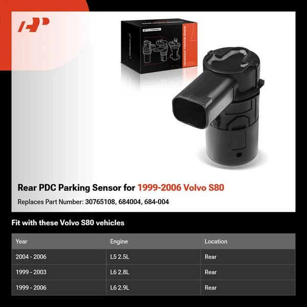 Rear PDC Parking Sensor for 1999-2006 Volvo S80