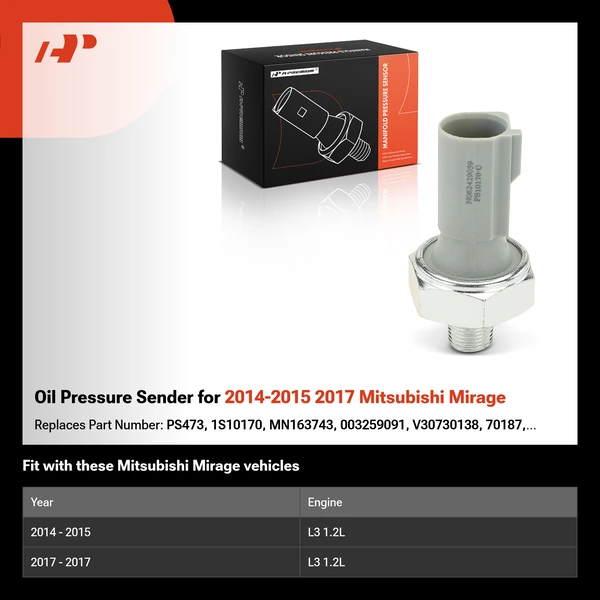 Oil Pressure Sender for 2014-2015 2017 Mitsubishi Mirage