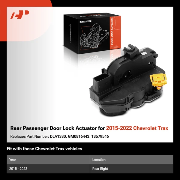 Rear Passenger Door Lock Actuator for 2015-2022 Chevrolet Trax
