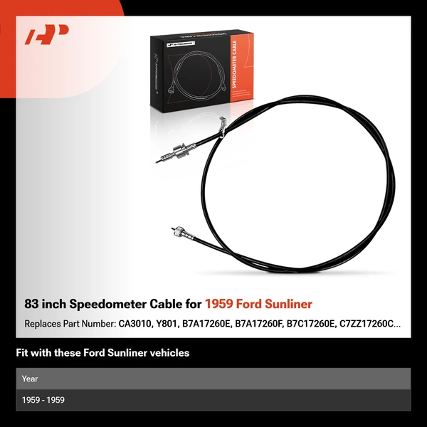 83 inch Speedometer Cable for 1959 Ford Sunliner