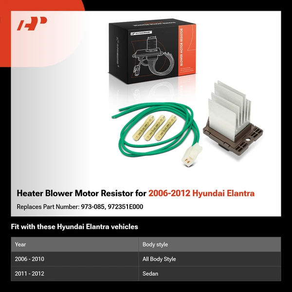 Heater Blower Motor Resistor for 2006-2012 Hyundai Elantra