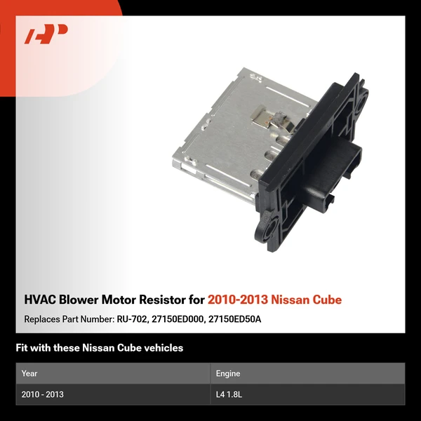 HVAC Blower Motor Resistor for 2010-2013 Nissan Cube