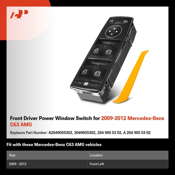 Front Driver Power Window Switch for 2009-2012 Mercedes-Benz C63 AMG