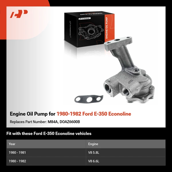 Engine Oil Pump for 1980-1982 Ford E-350 Econoline