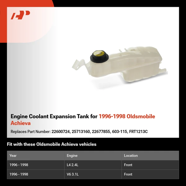 Engine Coolant Expansion Tank for 1996-1998 Oldsmobile Achieva