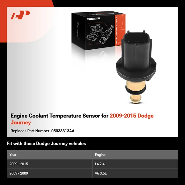 Engine Coolant Temperature Sensor for 2009-2015 Dodge Journey