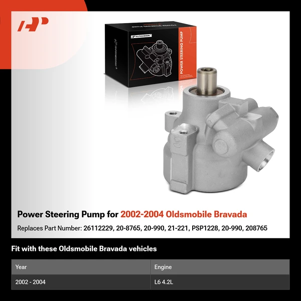 Power Steering Pump for 2002-2004 Oldsmobile Bravada