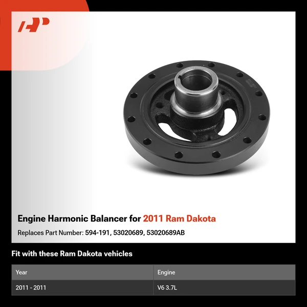 Engine Harmonic Balancer for 2011 Ram Dakota
