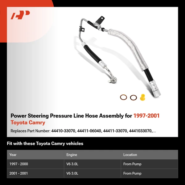 Power Steering Pressure Line Hose Assembly for 1997-2001 Toyota Camry