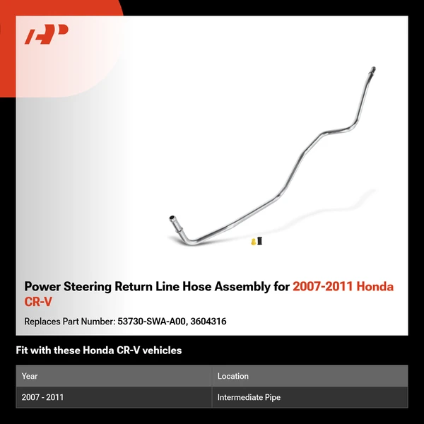 Power Steering Return Line Hose Assembly for 2007-2011 Honda CR-V