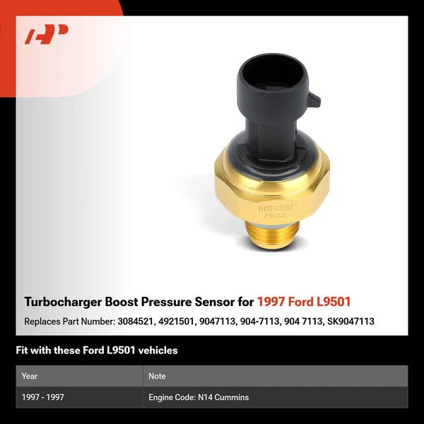 Turbocharger Boost Pressure Sensor for 1997 Ford L9501