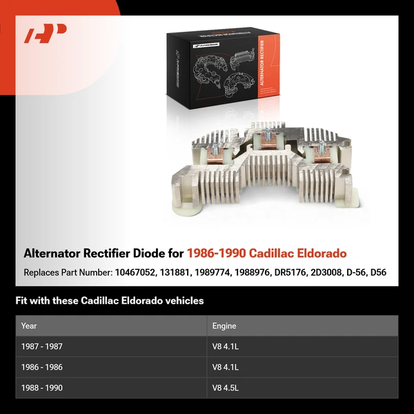 Alternator Rectifier Diode for 1986-1990 Cadillac Eldorado