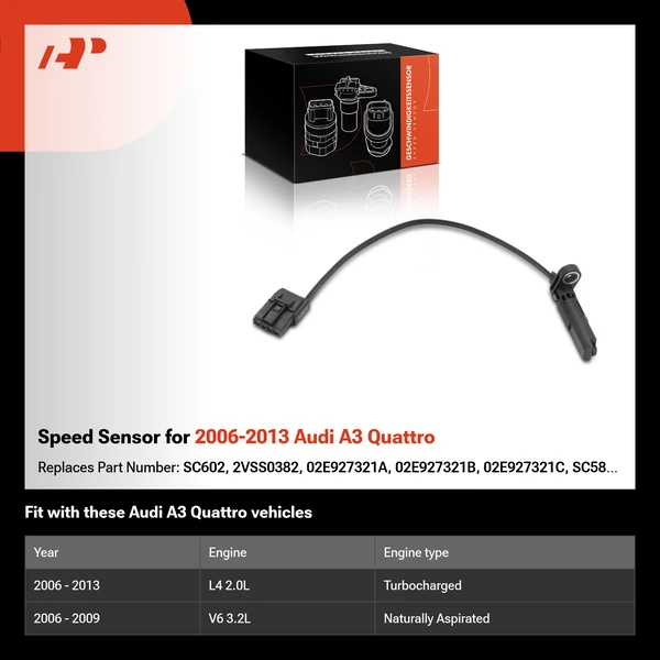 Speed Sensor for 2006-2013 Audi A3 Quattro