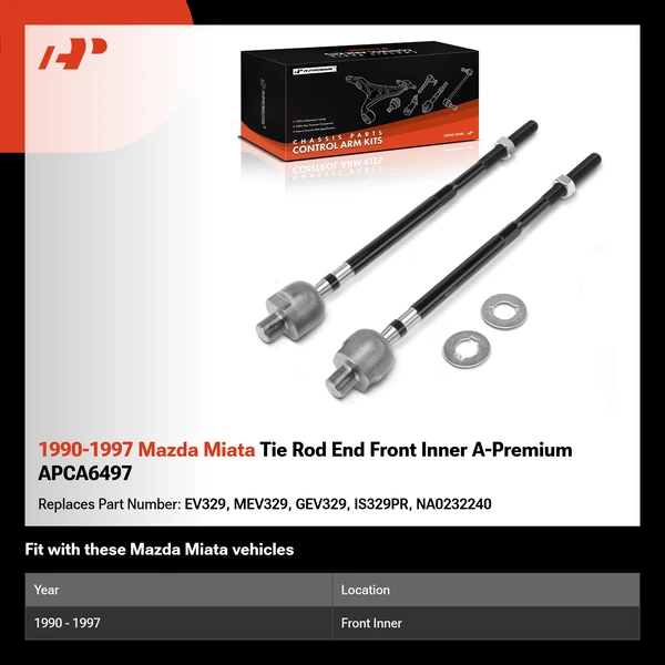 1990-1997 Mazda Miata Tie Rod End Front Inner A-Premium APCA6497