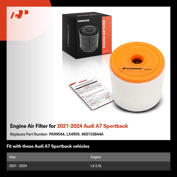 Engine Air Filter for 2021-2024 Audi A7 Sportback