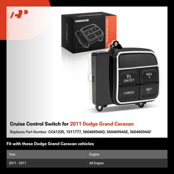 Cruise Control Switch for 2011 Dodge Grand Caravan