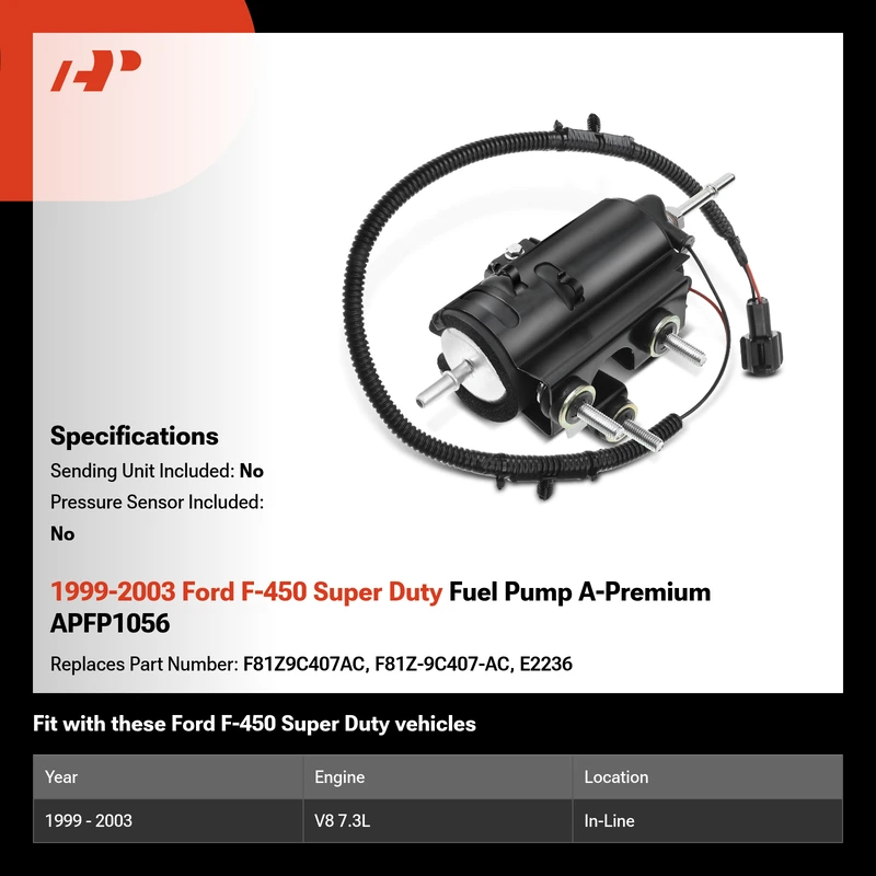 1999-2003 Ford F-450 Super Duty Fuel Pump A-Premium APFP1056