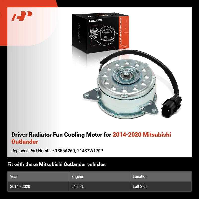 Driver Radiator Fan Cooling Motor for 2014-2020 Mitsubishi Outlander