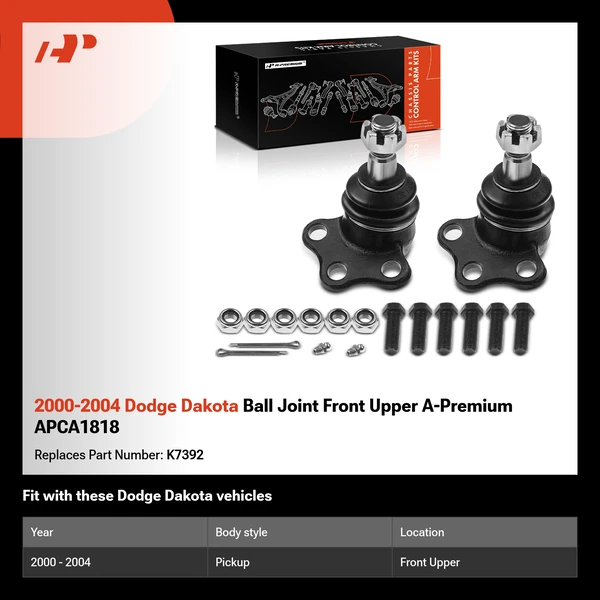 2000-2004 Dodge Dakota Ball Joint Front Upper A-Premium APCA1818