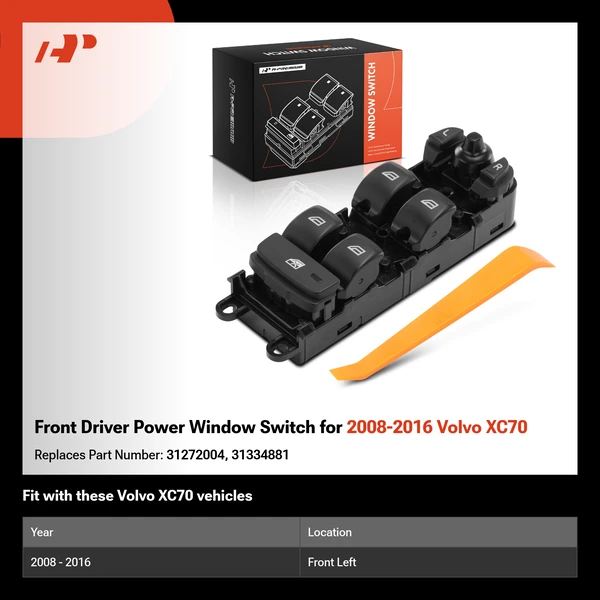 Front Driver Power Window Switch for 2008-2016 Volvo XC70