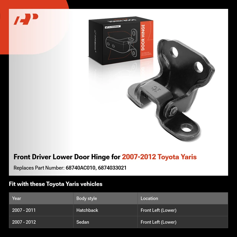 Front Driver Lower Door Hinge for 2007-2012 Toyota Yaris