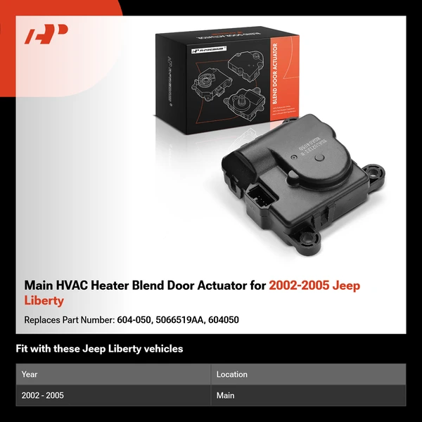 Main HVAC Heater Blend Door Actuator for 2002-2005 Jeep Liberty