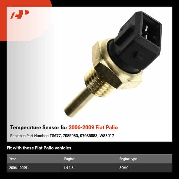 Temperature Sensor for 2006-2009 Fiat Palio