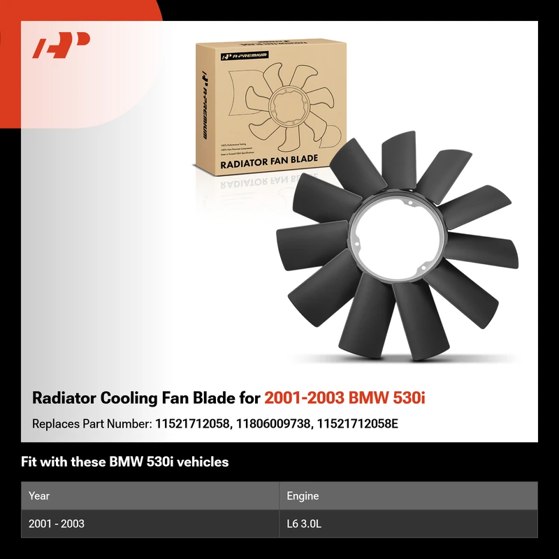 Radiator Cooling Fan Blade for 2001-2003 BMW 530i