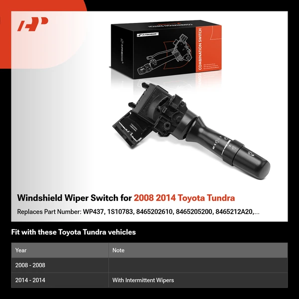 Windshield Wiper Switch for 2008 2014 Toyota Tundra