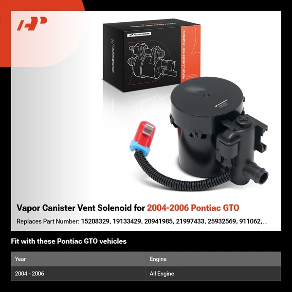 Vapor Canister Vent Solenoid for 2004-2006 Pontiac GTO