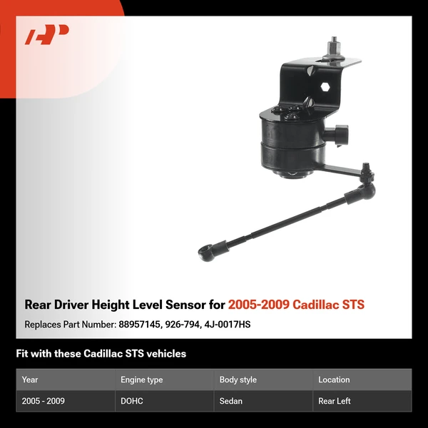 Rear Driver Height Level Sensor for 2005-2009 Cadillac STS