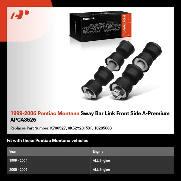 1999-2006 Pontiac Montana Sway Bar Link Front Side A-Premium APCA3526