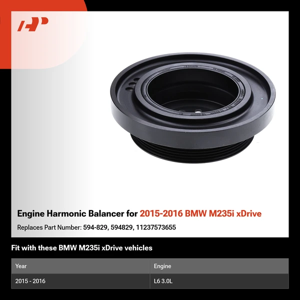 Engine Harmonic Balancer for 2015-2016 BMW M235i xDrive