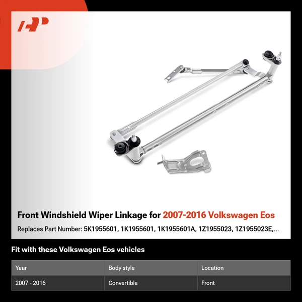 Front Windshield Wiper Linkage for 2007-2016 Volkswagen Eos
