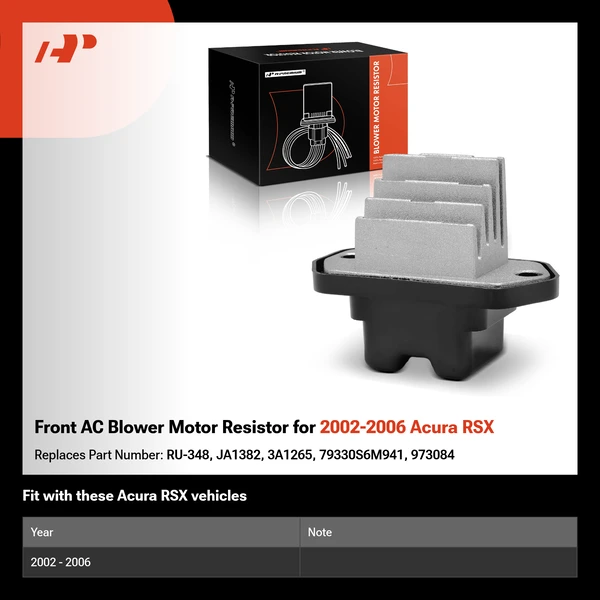 Front AC Blower Motor Resistor for 2002-2006 Acura RSX