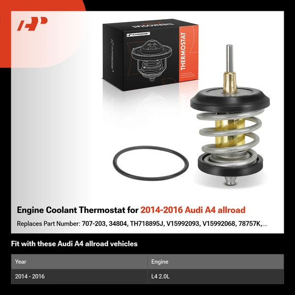 Engine Coolant Thermostat for 2014-2016 Audi A4 allroad