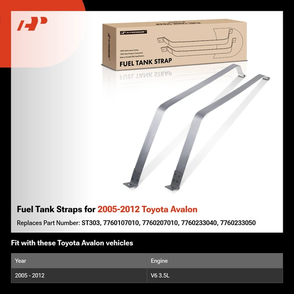 Fuel Tank Straps for 2005-2012 Toyota Avalon