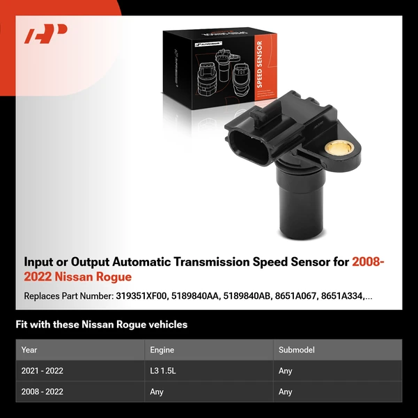 Input or Output Automatic Transmission Speed Sensor for 2008-2022 Nissan Rogue