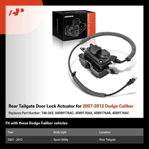 Rear Tailgate Door Lock Actuator for 2007-2012 Dodge Caliber