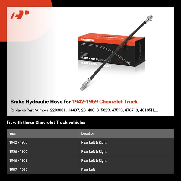 Brake Hydraulic Hose for 1942-1959 Chevrolet Truck